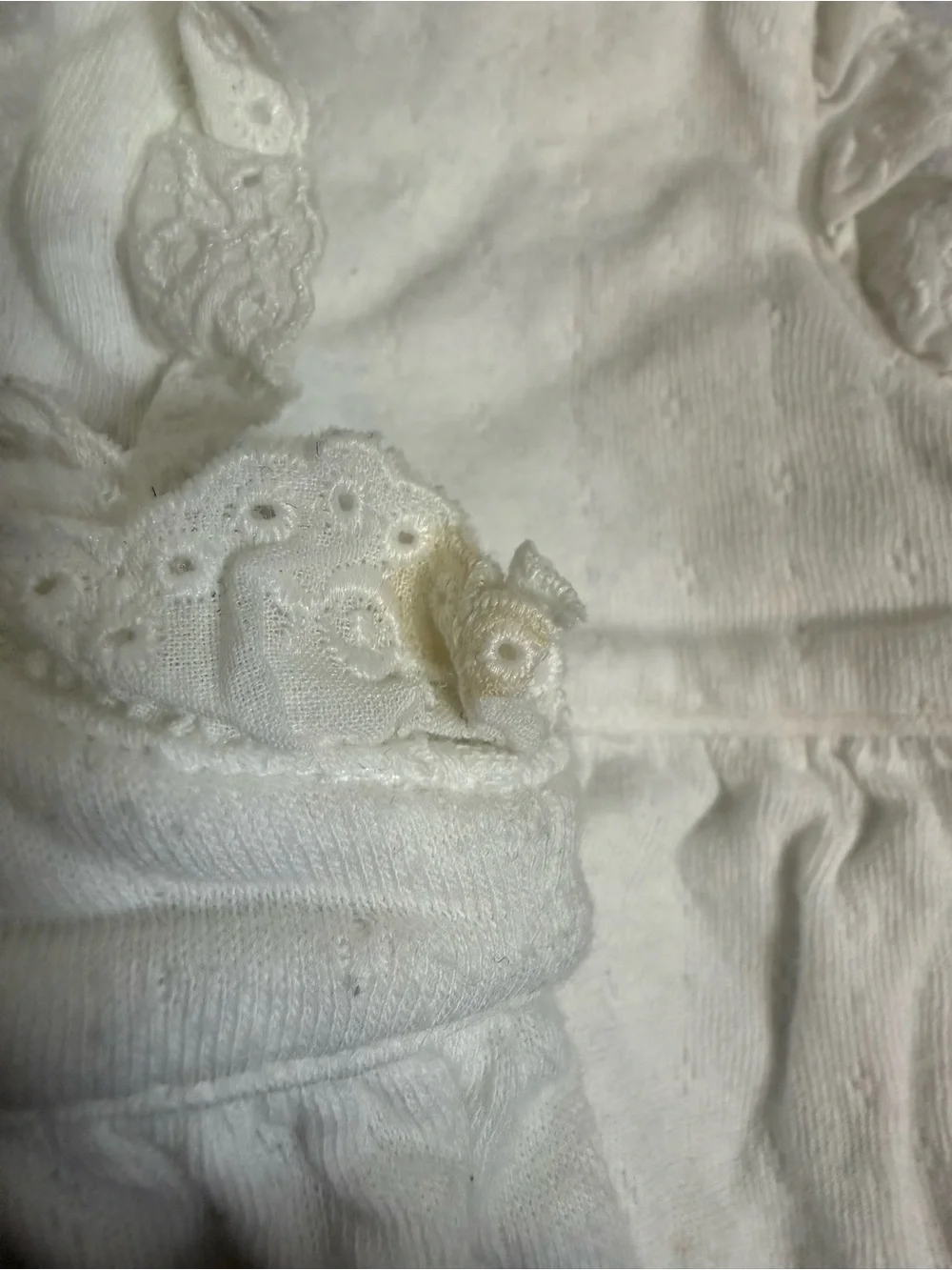 Ralph Lauren Baby Girl Floral Embroidered Bubble Romper White - 6M